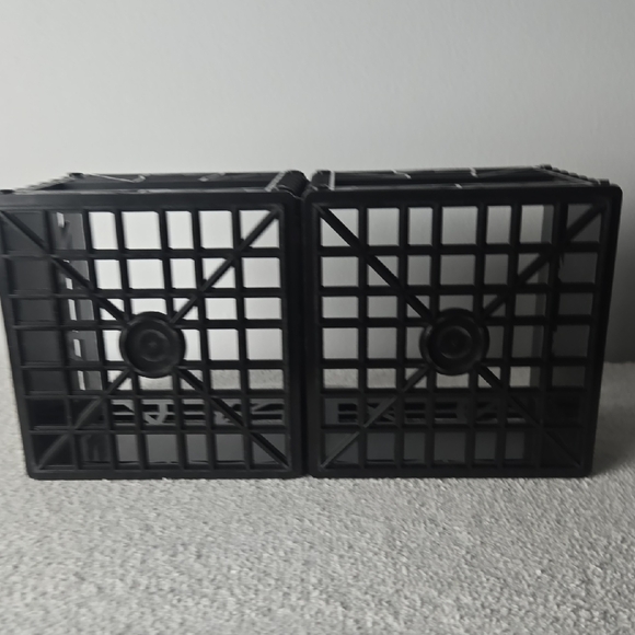 Vintage Black KOOL KRATES Mini CD Storage Crates - Set of 2 - Made in Canada - Picture 5 of 7